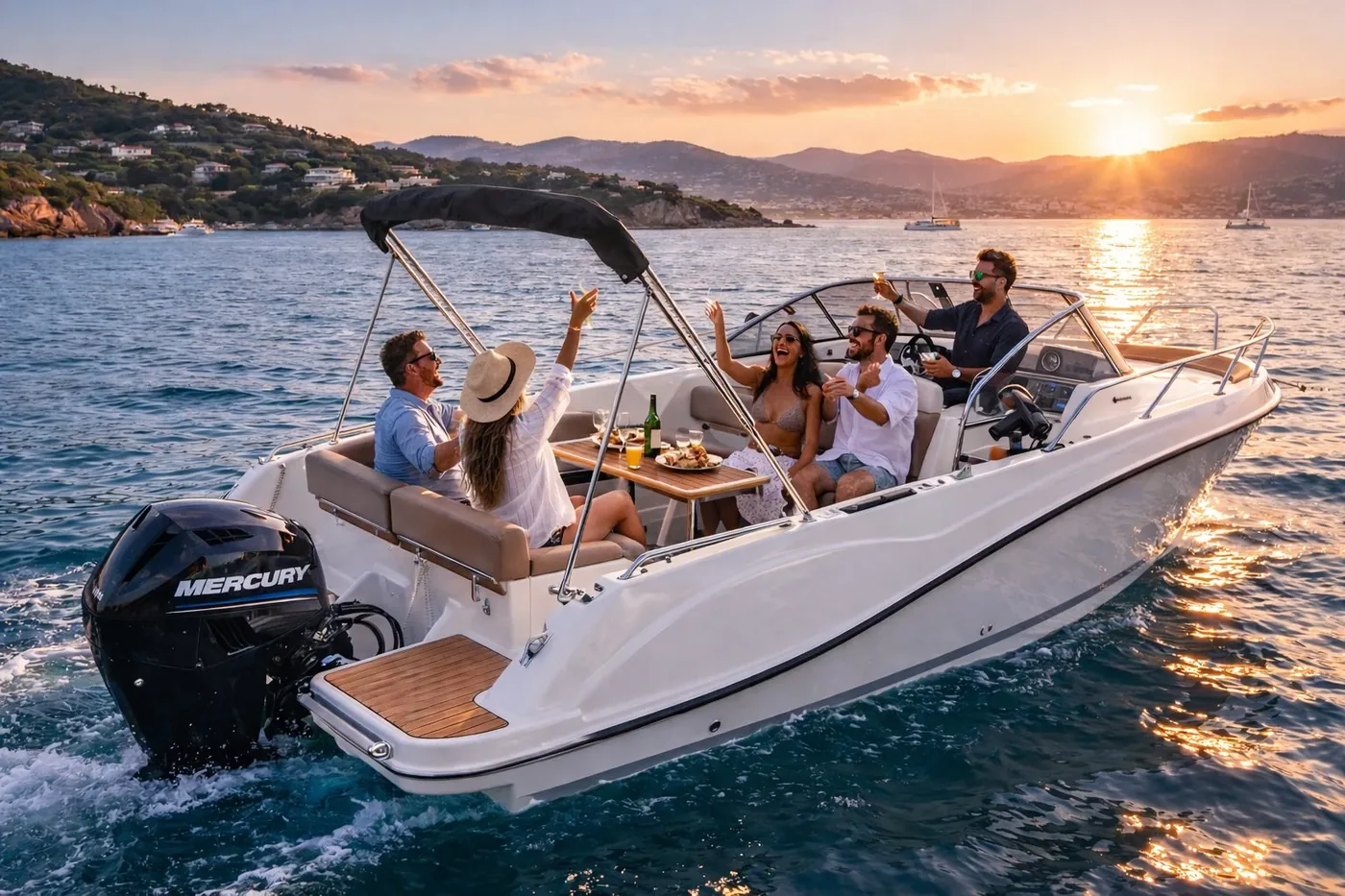 Anniversaire & EVJF en bateau sur la Côte d'Azur